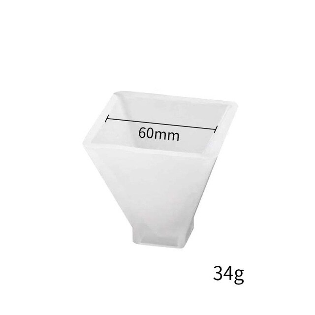 DIY Pyramid Cube Silicone Mold Candle Moulds Diamond Geometry Tool Triangular Pyramid Epoxy Resin Molds Candle Making Supplies: Pyramid 60x60x60mm