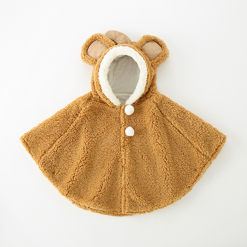 Schattige Baby Meisje Jas Mantel Cartoon Lente Herfst Winter Schattige Baby Jongen Poncho Cape Zuigeling Peuter Pasgeboren Jas Uitloper: khaki