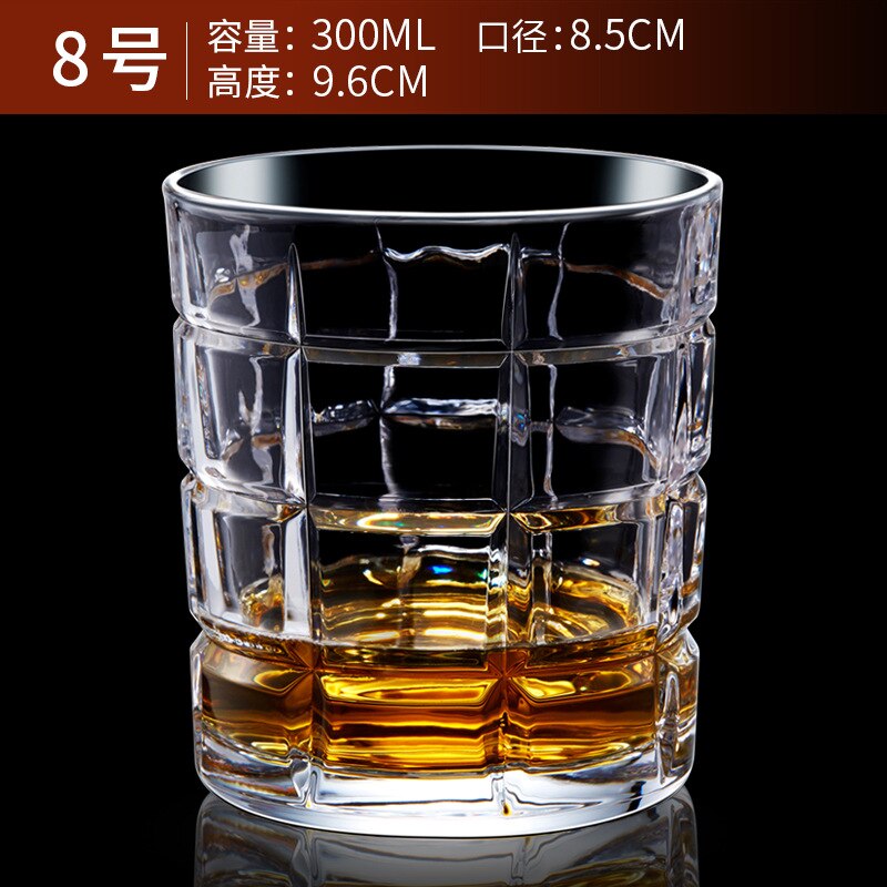 Varmebestandig blyfri gennemsigtig vinglas øl steins whisky brandy vodka kop multi mønster drinkware bar: 8