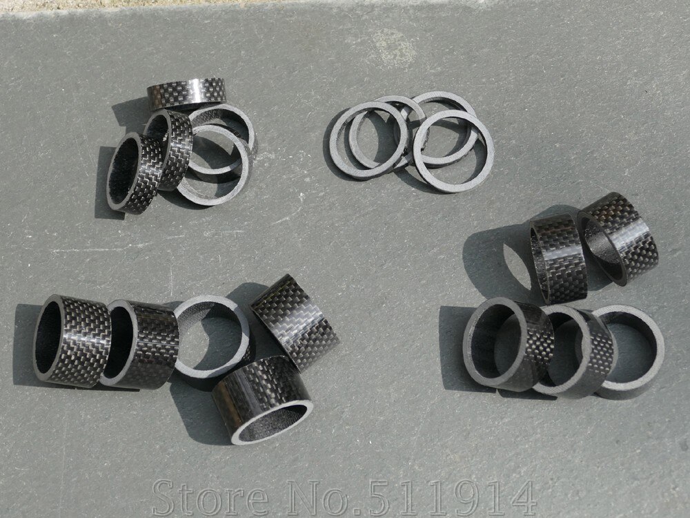 SB-1 Brand Full Carbon Headset Spacer Toray Carbon Hight : 3/5/10/15/20mm Dia. : 1 1/8" Including 5 Pcs