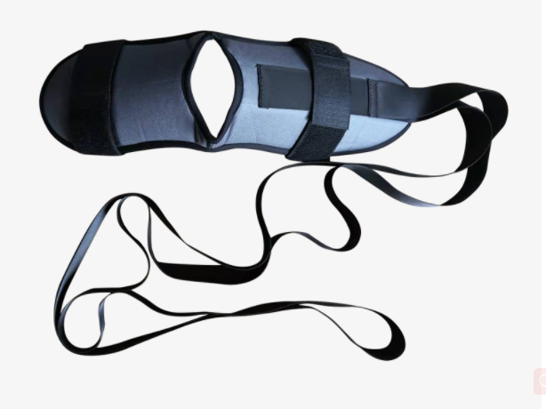 155cm Yoga Stretching Belt Foot Stretcher Calf Tendonitis Ankle Strap Band Yoga Stretch Strap Calf Leg Foot Flex Stretcher: Light Grey