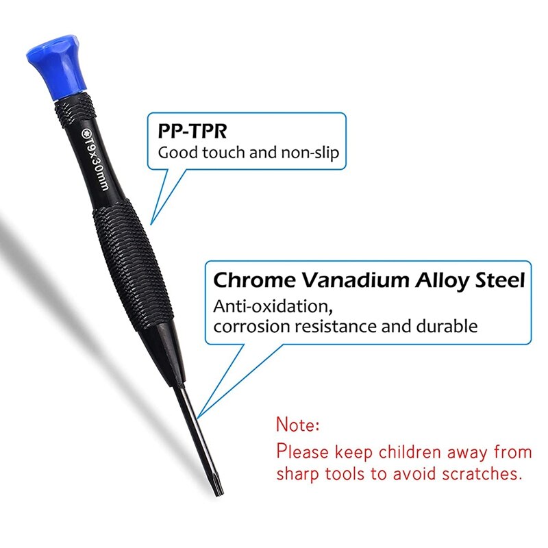 18Pcs Torx Screwdriver Set Mini Magnetic Torx Flathead Phillips Tweezers For Computer, Watch Repair