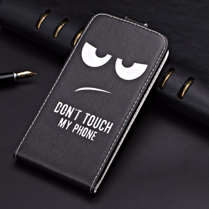 Voor huawei honor 9 lite lld -l31 hoesje tpu zachte achterkant flip leren hoesje verticale hoes: Ogen omdraaien