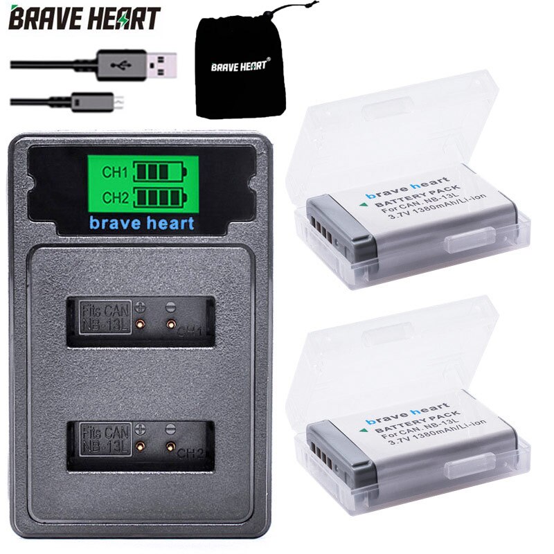 3x nb -13l nb 13l nb13l batteri + lcd dobbelt opla... – Grandado