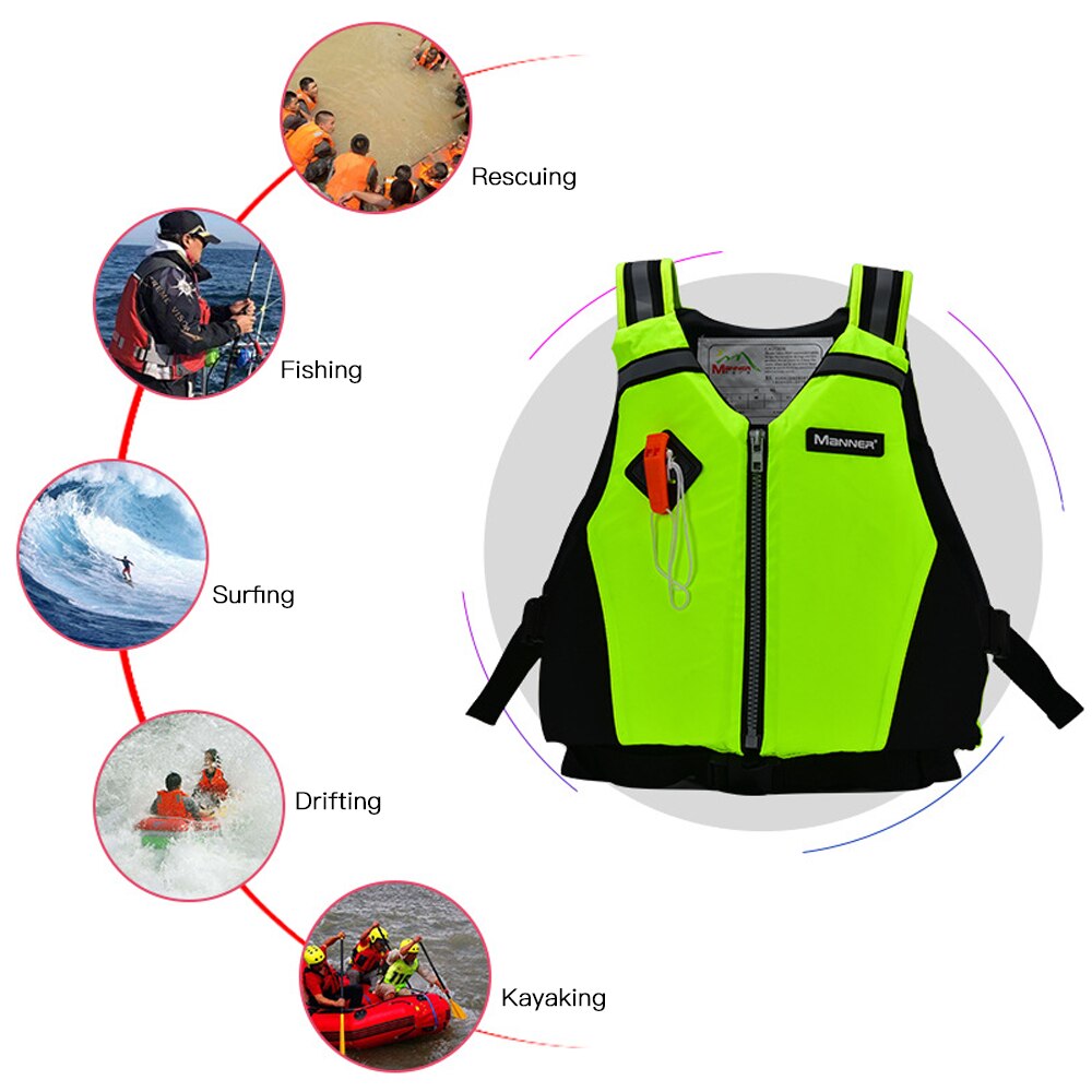 40kg-95kg Life Vest Men Women Swimming Life Jacket Zipper Swim Vest For Water Sports Surfing Swimming Fishing