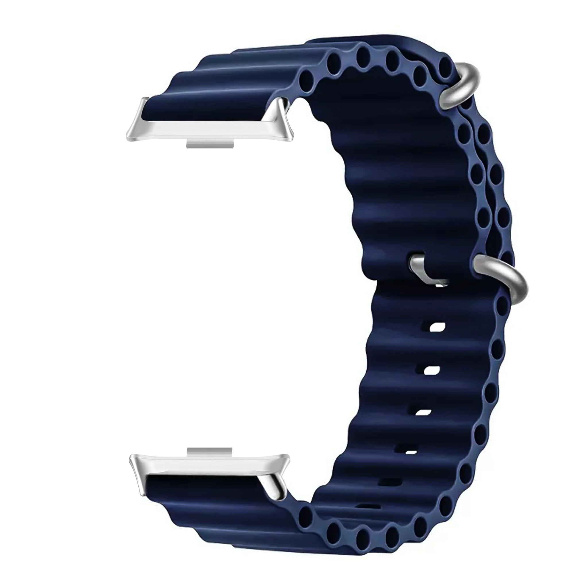 Ocean silikonrem til redmi watch 4 armbånd klokkerem armbånd til xiaomi band 8 pro erstatningsrem tilbehør correa: Xxl / Svart