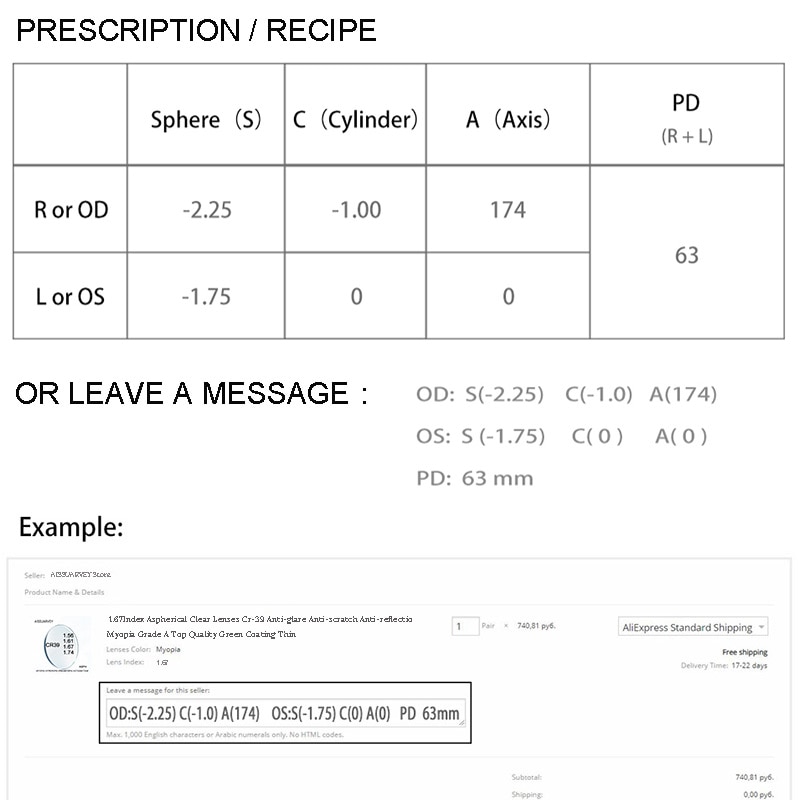 Gafas asféricas de resina con bloqueo de luz azul, lentes para miopía, hipermetropía, presbicia, CR-39 prescripción, 1,56, 1,61, 1,67, 1,74