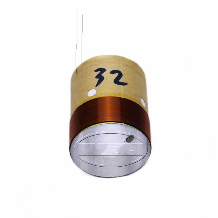 GHXAMP 32mm Woofer Voice coil Woofer Speaker Repair Parts 8OHM White Aluminum Copper Wire With Sound Hole Two Layer 2pcs