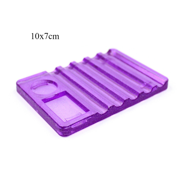 5 rutnät nagelkonst målarpenselhållare nagelborsteställ målarpennställ hållare för uv-gelpensel displayhållare manikyrverktyg: Lila