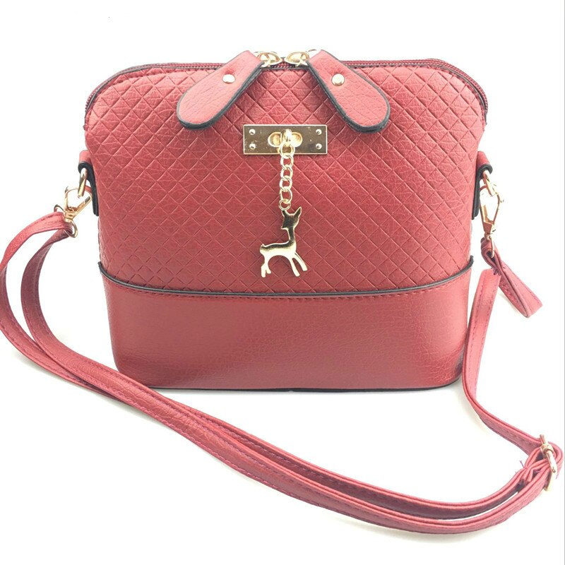 Bolso de mensajero para mujer, Mini bolsa con juguete de ciervo, bolso con forma de concha, bolso de hombro,