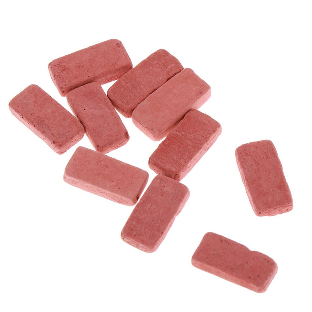 10pcs Red Mini Bricks Kit for 1/12 Dollhouse Wall ... – Vicedeal