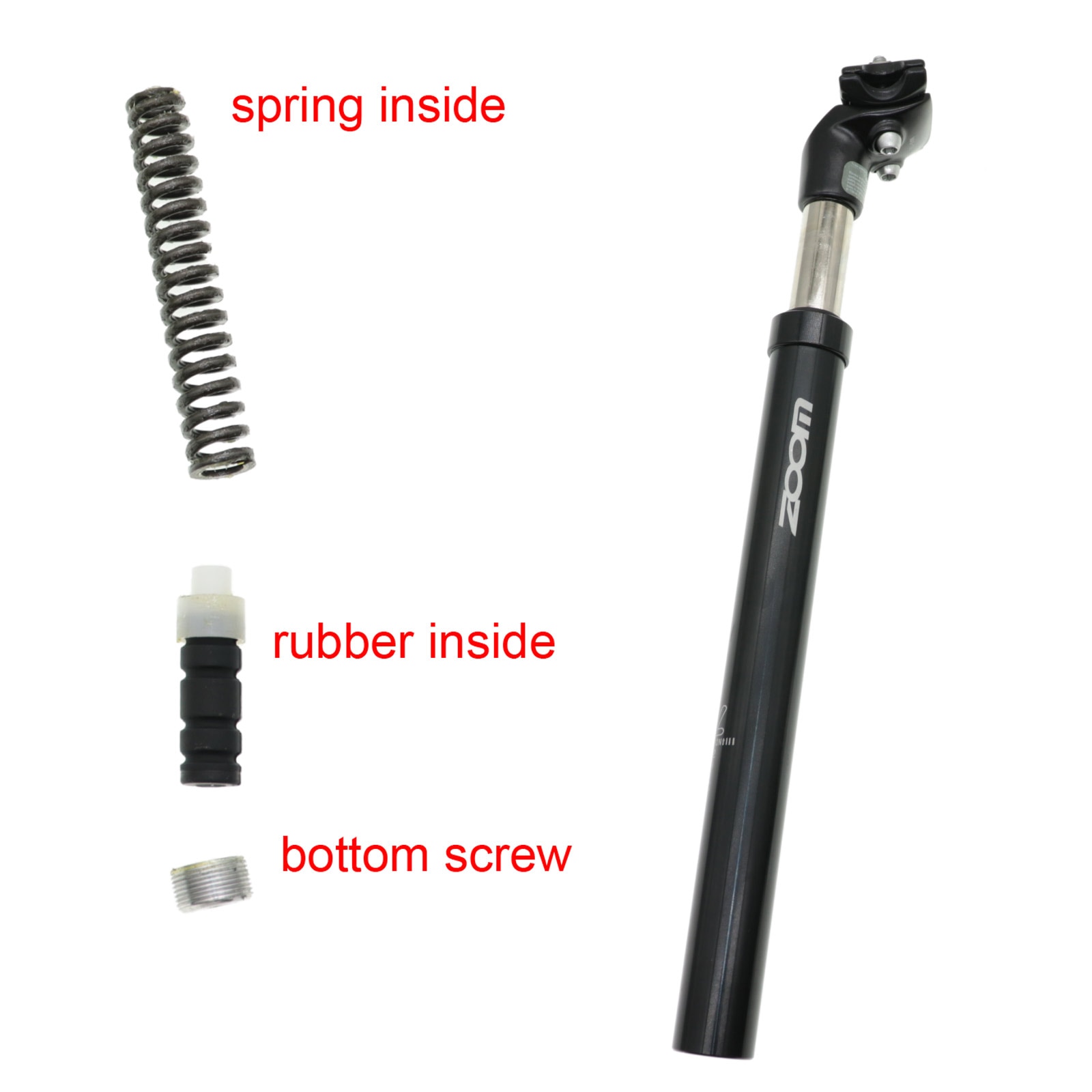 Tija de sillín de suspensión, amortiguador, Alu, MTB, poste de asiento de bicicleta de montaña, 27,2mm, 31,6mm, accesorios de bicicleta