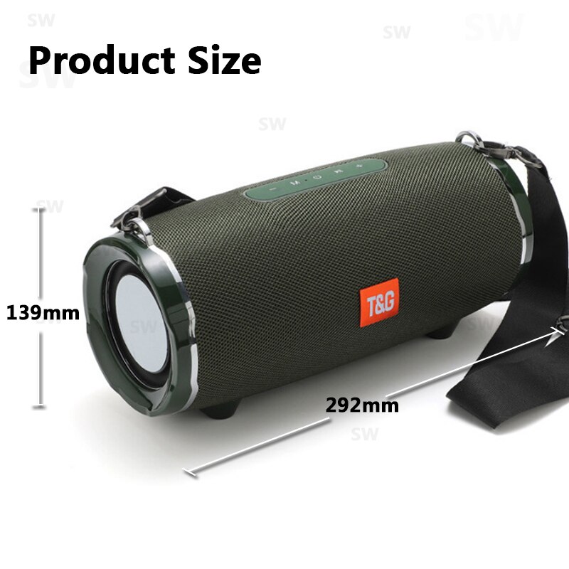 50w højeffekt bærbare bluetooth højttalere udendørs trådløs søjle subwoofer 3d stereo musik center boombox 4400 mah tf pk  tg118