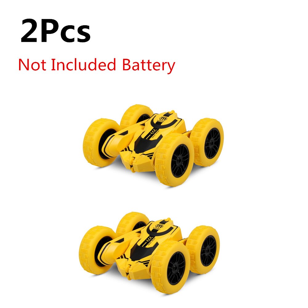 Rc Auto Rc Stunt Auto Hoge Snelheid Tumbling Crawler Voertuig 360 Graden Flips Dubbelzijdig Roterende Tumbling Rc Speelgoed Voor kids: 2Pcs No Batteries