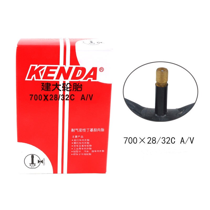 KENDA chambre à air de vélo pour vélo de voyage de route 700*23/25C 700*28/32C 700*35/43C AV/FV pièces de vélo chambre à air en caoutchouc butyle: 700x28-32C AV