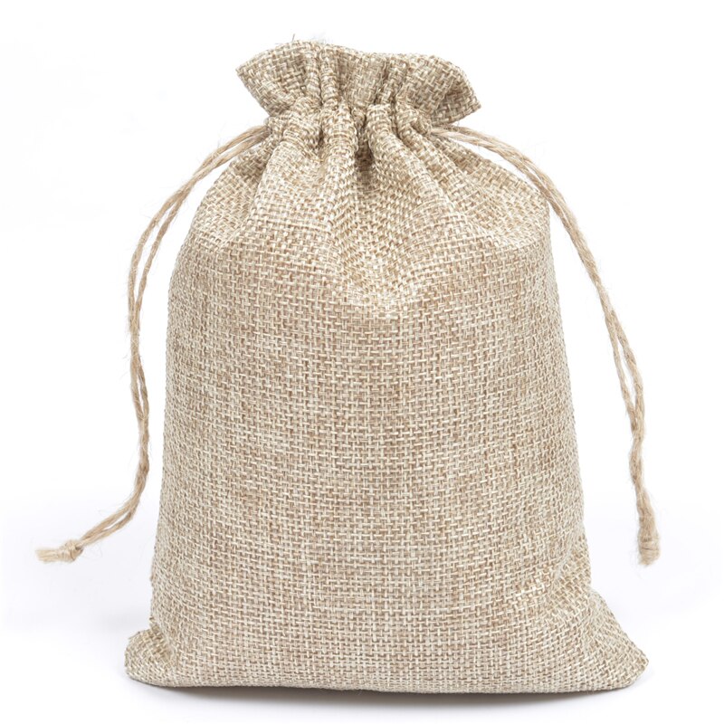 eco-friendly Shopping Bag Linen Storage Package Bags Drawstring Bag Small Coin Purse Travel Women Cloth Bag Pouch