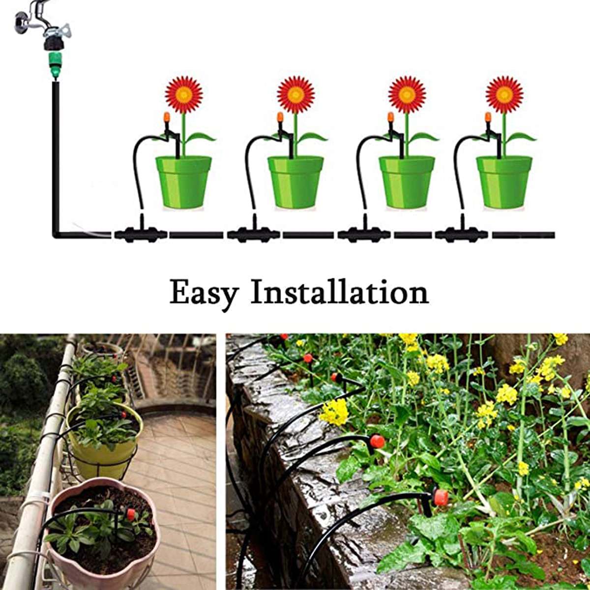 5/15/25m Automatic Watering Timer Irrigation System Greenhouse Plant Kit for Flowers Plants Bonsai Intelligent Care Watering Kit