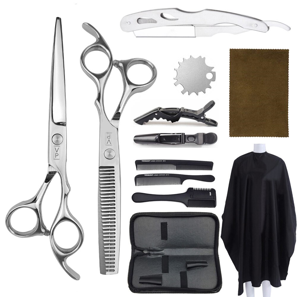 Kappers Schaar Professionele Kappers Schaar Set 6 Inch Kappersscharen Japan 440C Kappers Schaar: Hairdressing set 22