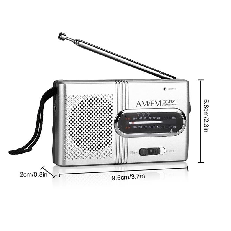 Radio Wireless Speakers Portable AM / FM Radio Music Player Digital Mini Radio Multifunctional FM Sound Recorder No-Insert Card