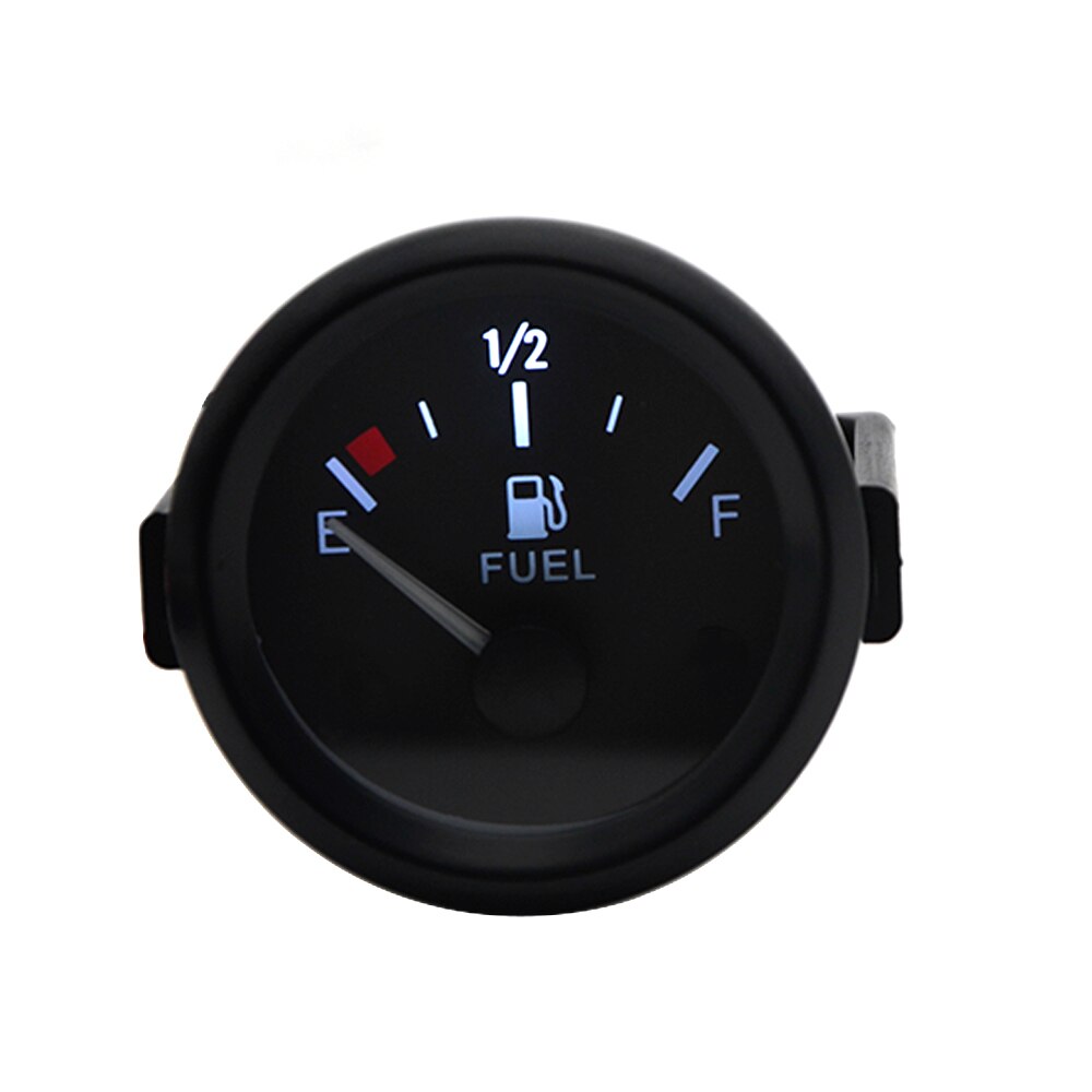 DC12V 2" 52mm Fuel Level Gauge Car Meter White LED Light With Fuel Float Sensor Automotive Gauges Black Rim For Car Auto Boat