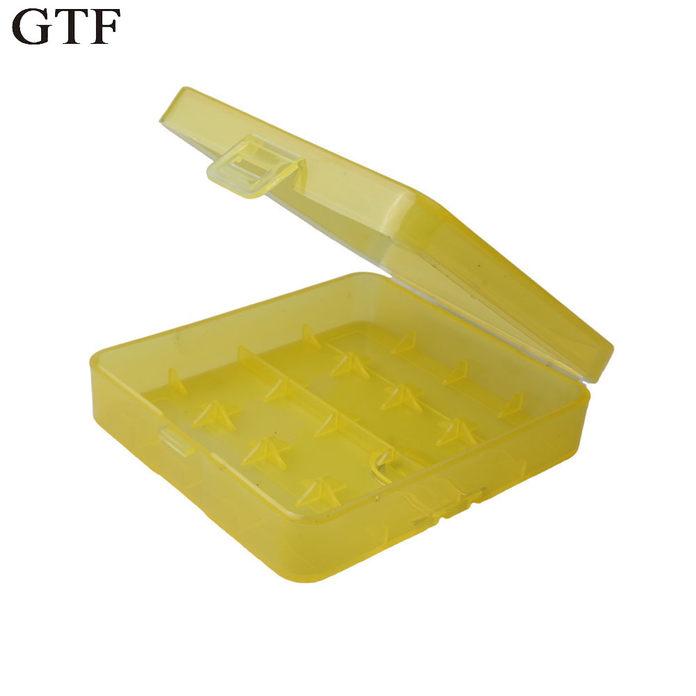 GTF 18650 Battery Storage Box Case for 4 x 18650 Batteries Store Boxes Holder Transparent Container 18650 Battery Box