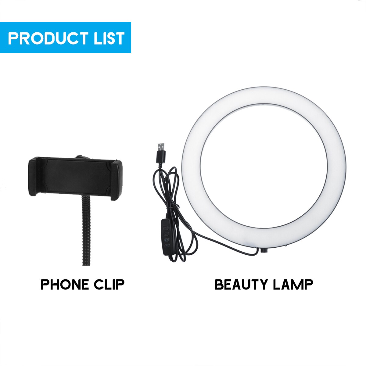12" LED Ring Light with Hold Selfie Light Ring Lamp Photograghy Ringlight Lighting Kit