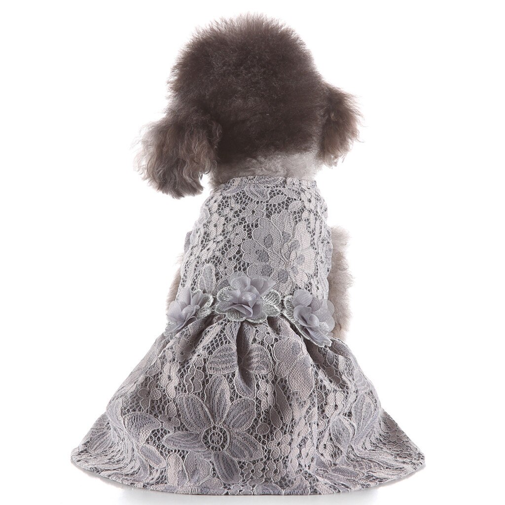 Dog Costumes Lace Dog Clothes Pet grooming clothes Spring And Summer Fine Print Dress Pet Costumes Pet Dog Clothes
