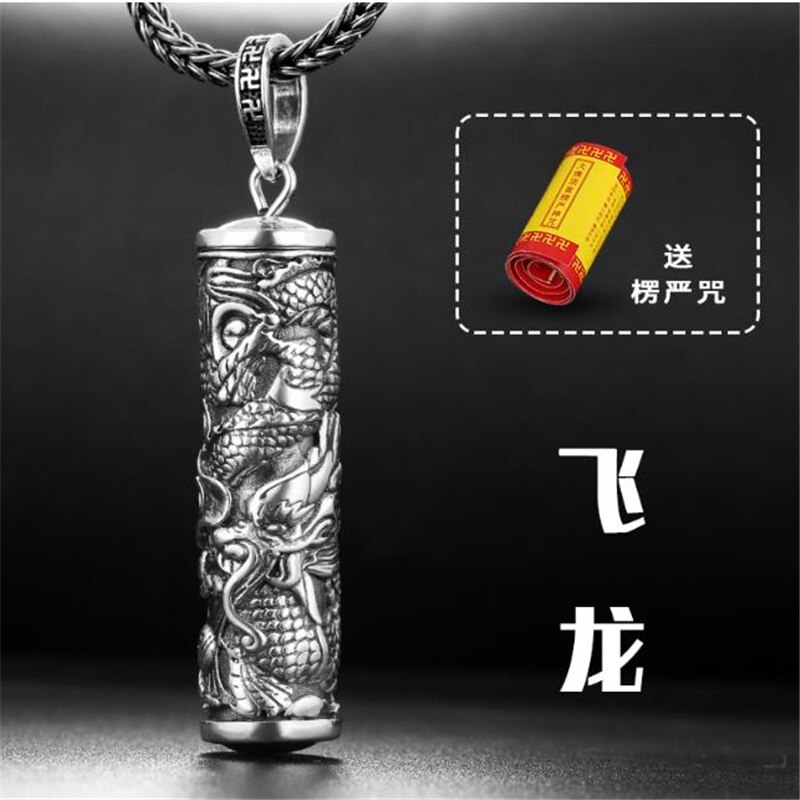 Collier avec pendentif bouddha Shurangama pour homme, chaîne de cou rétro, en argent, à la , d&#39;anniversaire pour garçon, 925: 6