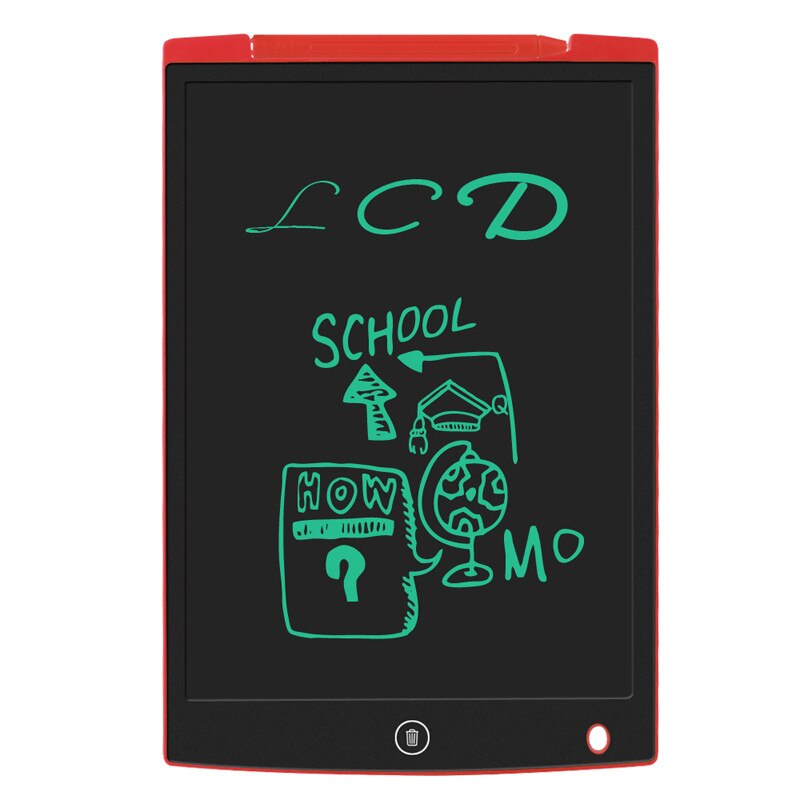 Sunany 12" LCD Writing Tablet Portable ultra-thin Handwriting Pads Writing Board Message Graphics Board for Children: Red