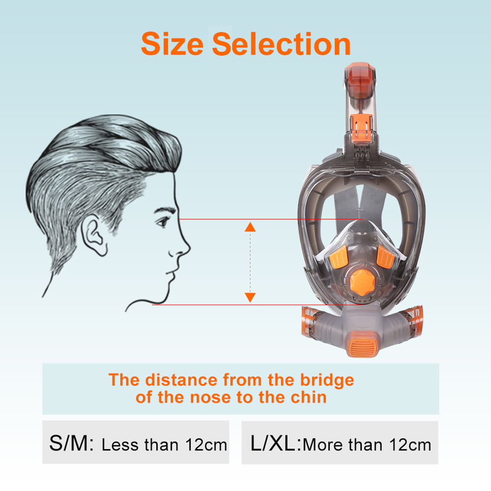 SMACO Full Face Scuba Diving Mask for Anti Fog Goggles Underwater Wide View Foldable Transparent Snorkel Swimming Mask M8038