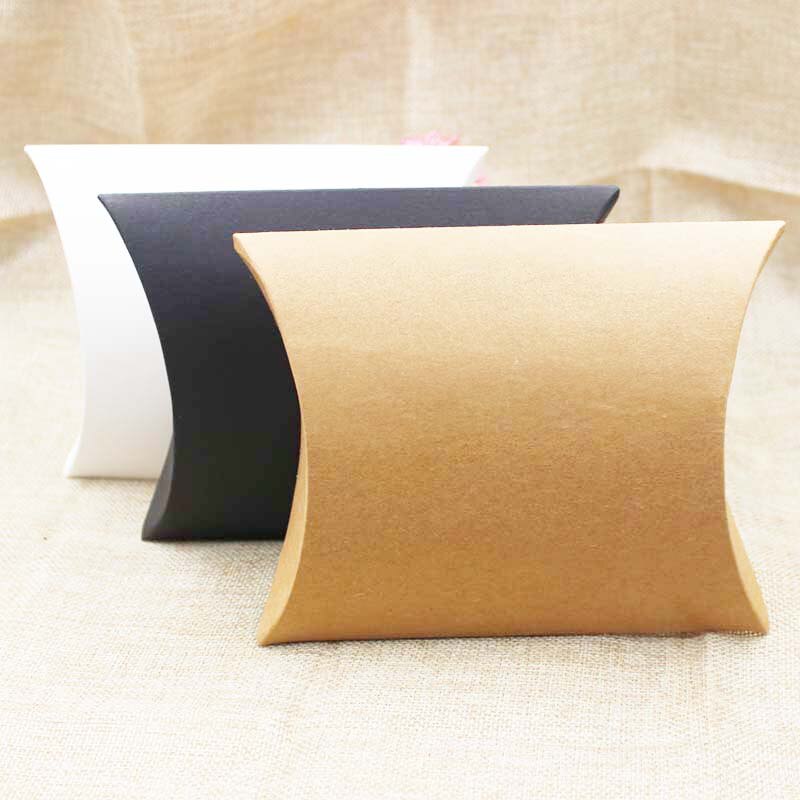 zerongE jewelry pillow box black/brown/white color cardboard paper box 20pcs per lot for /candy favors/products