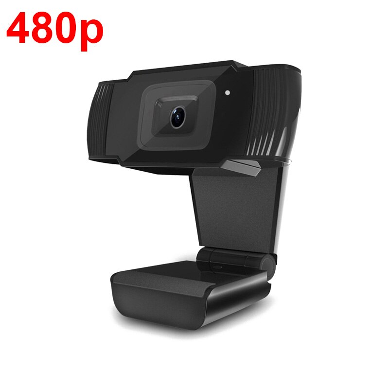 Draaibare Hd Webcam Pc Mini Usb 2.0 Web Camera Met Microfoon Video-opname High Definition Met 1080P/480P Beeldweergave: Black 480P