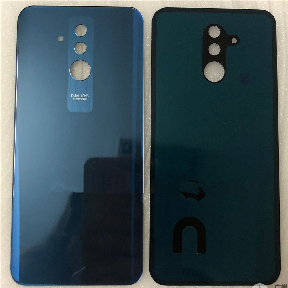5pcs/lot 100% Original 3D Glass For Huawei Mate 20 Lite Glass Back Battery Cover Case Rear For Mate 20 Lite Rear Door: blue