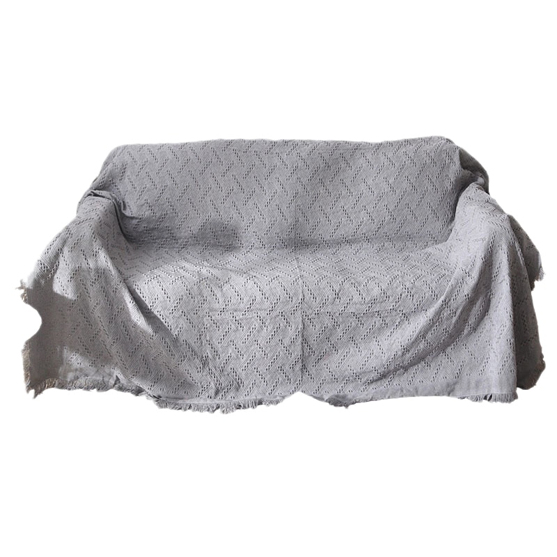 Grå plaid sofa håndklæde sofa tæppe stof stof støvbetræk