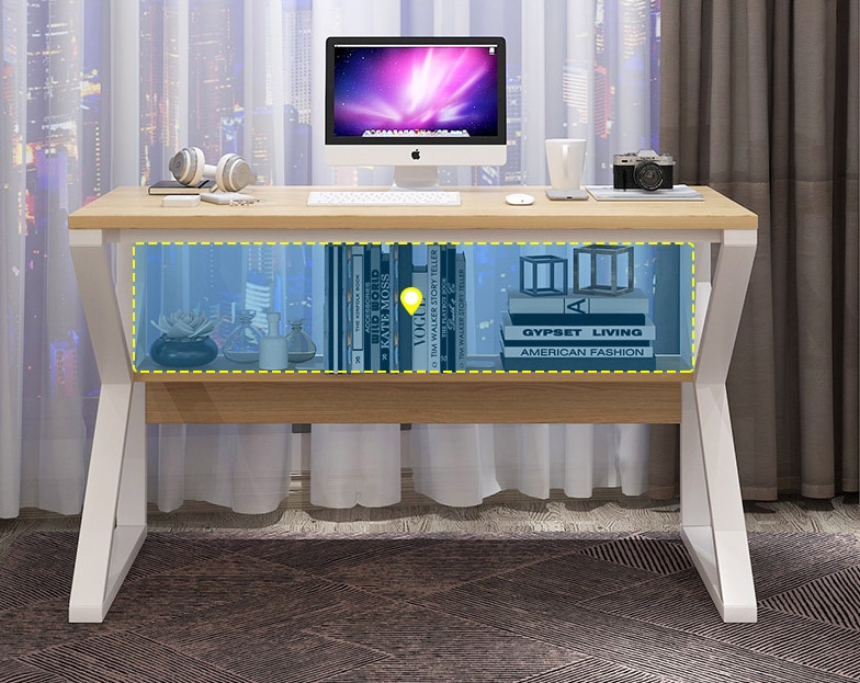 Upgraded computer laptop desk 80cm office desk modern style desk home office studying living room bedroom economical lazy table