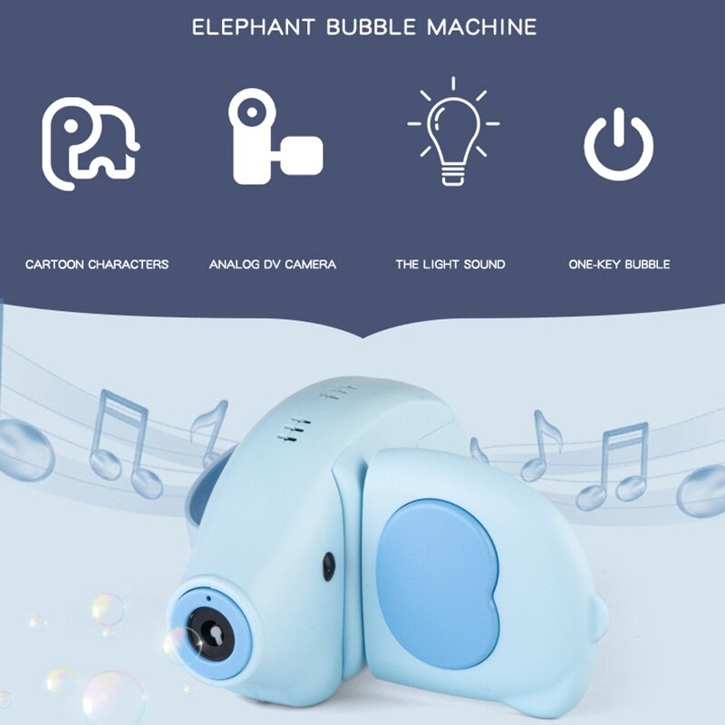 Bubble Machine Muzikale En Verlichting Automatische Bubble Maker Leuke Olifant Bubble Blower Camera Speelgoed Voor Kinderen Jongens Meisjes