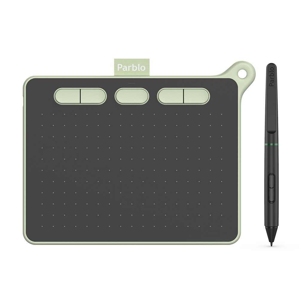 Parblo-tableta de dibujo gráfico Ninos S, artístico de firma, bolígrafo de presión 5080LPI, compatible con teléfono Android, 8192: Green