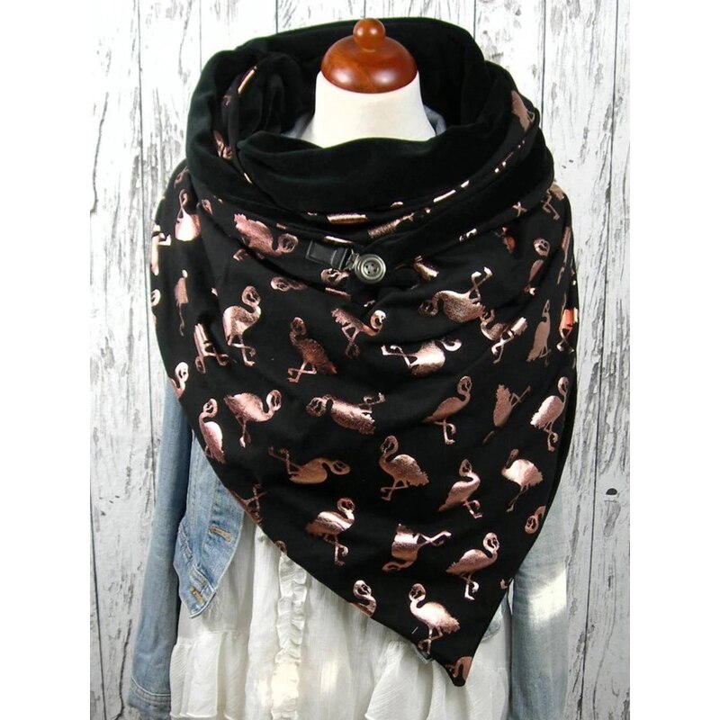 Foulard enroulé femme en cachemire | Imprimé écossais, style Triangle, boutons solides, décoration, écharpes chaudes en cachemire Pashmina: 16
