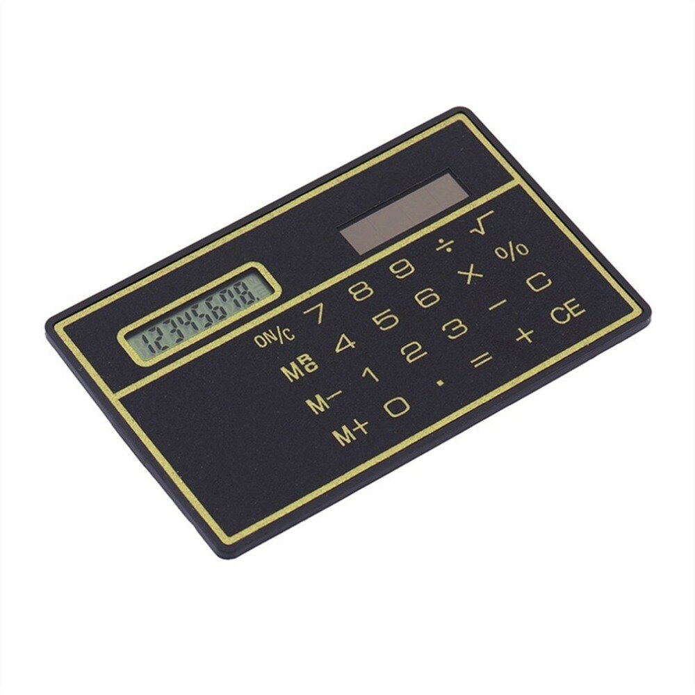 8 Digit Ultra Thin Solar Power Calculator with Touch Screen Credit Card Portable Mini Calculator for Business School