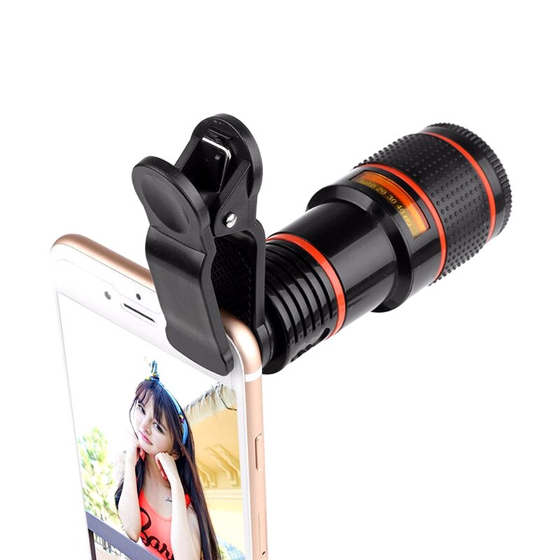 Universal Clip-on 12x Zoom Telephoto Telescope Camera Lens For Cell Phone iPhone Samsung SGA998