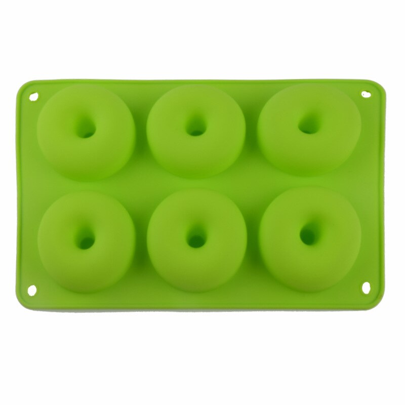 Silicone Donut Mold Cake Maker Kitchen Tool Cack Non-Stick Baking Pan Strawberry 3D Mold Biscuit Mould: Green