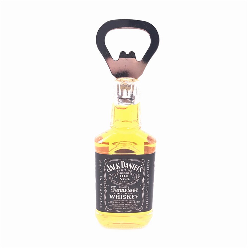 3D Koelkast Magneet Simulatie Bier Coke Whiskey Opener Mini Wijn Fles Soda Kurkentrekker Vloeistof Kan Flow Keuken Decor: T