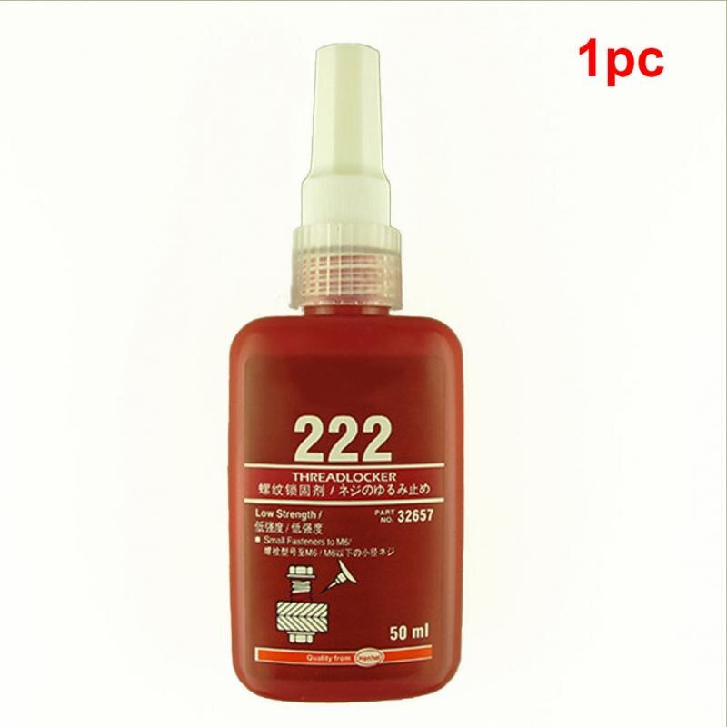 1pc 50ml sylindrisk holder låsende lim metallskrue anaerob lim termisk styrke miljølim 222/242/243
