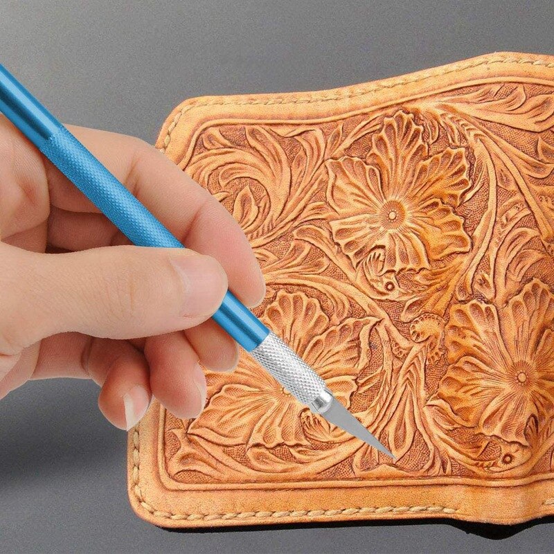 Art Carving Knife 6 Pcs Exacto Knife Upgrade Precision Carving Craft Knife Hobby Knife With 60 Pieces Blades For Cutting