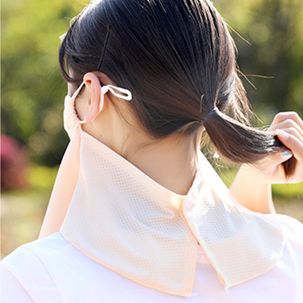 Bufanda de protección solar transpirable, protección UV, a prueba de polvo, para el cuello, Verano