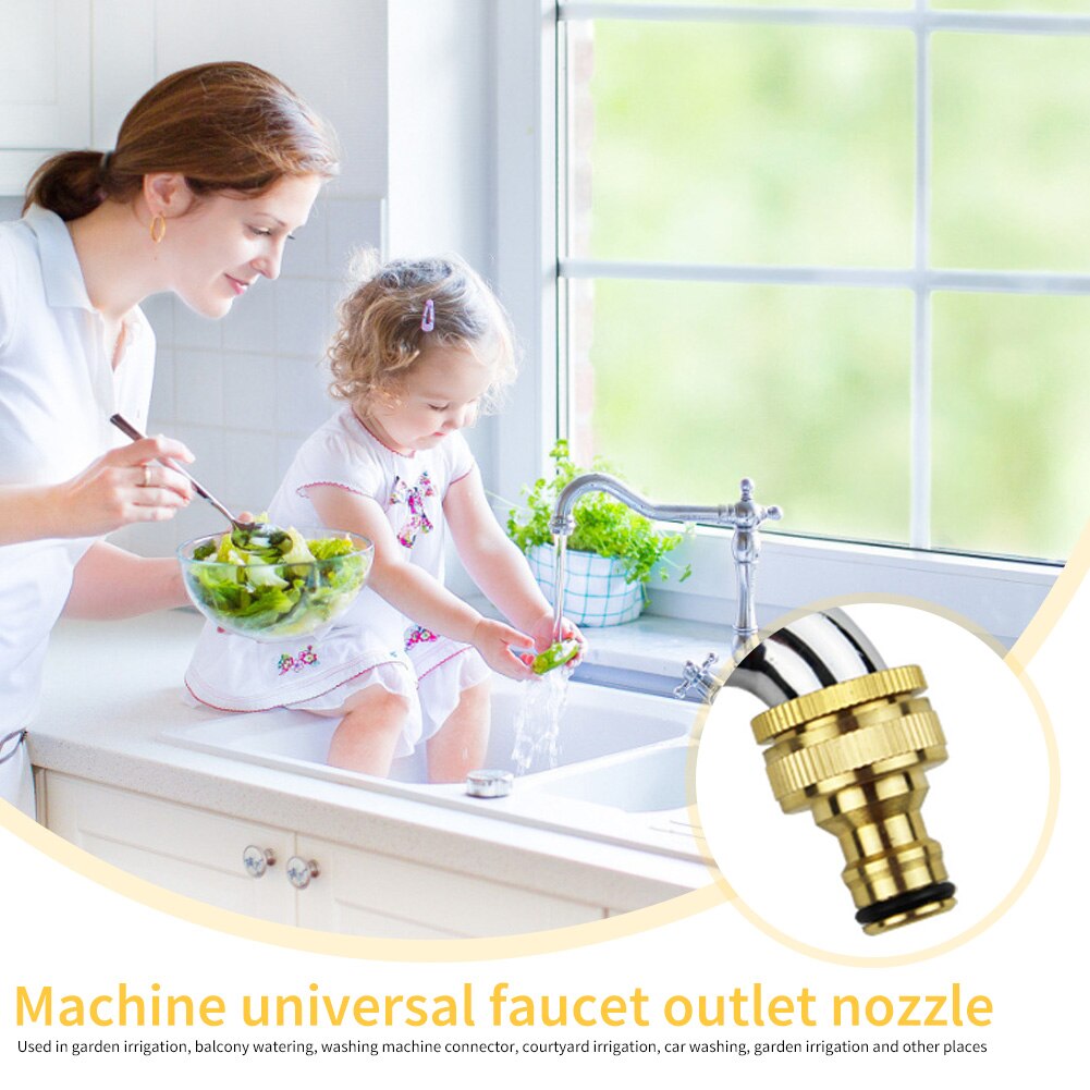 Messing Slang Koppeling Joint Tuin Watering Buizen Fit Tap Irrigatie Waterleiding Adapter Extender Connector Voor Wasmachine