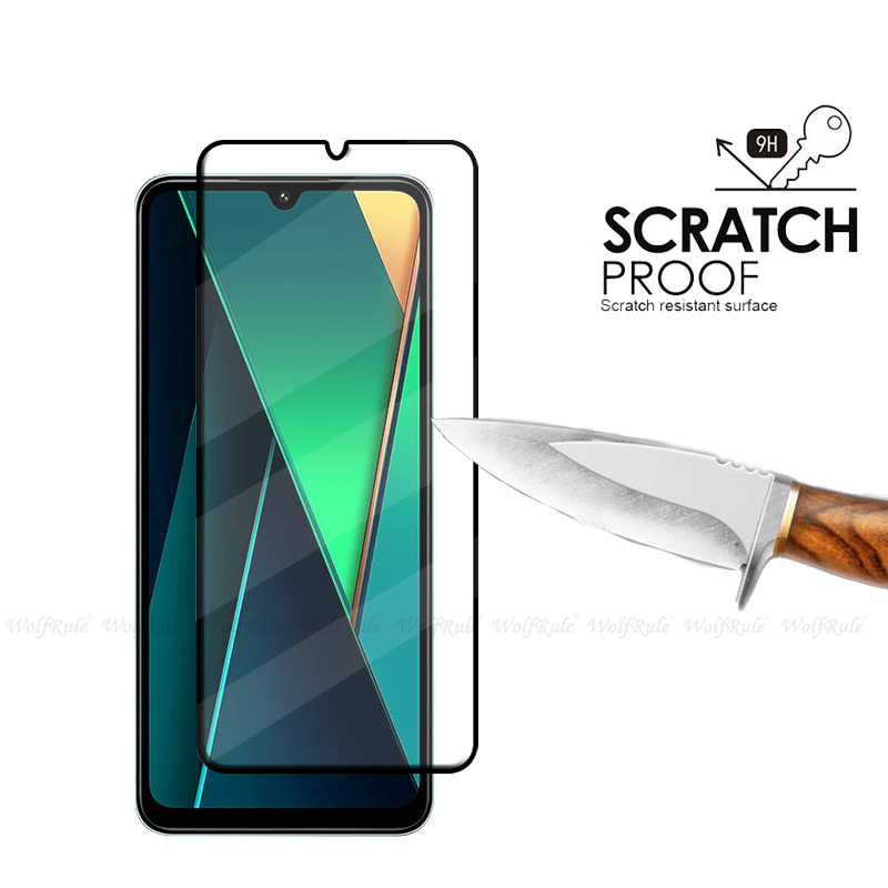 4 Uds para Poco C75 vidrio Xiaomi Poco C75 vidrio templado 9H HD protección de teléfono pegamento de cubierta completa para Protector de pantalla Poco C75 C 75