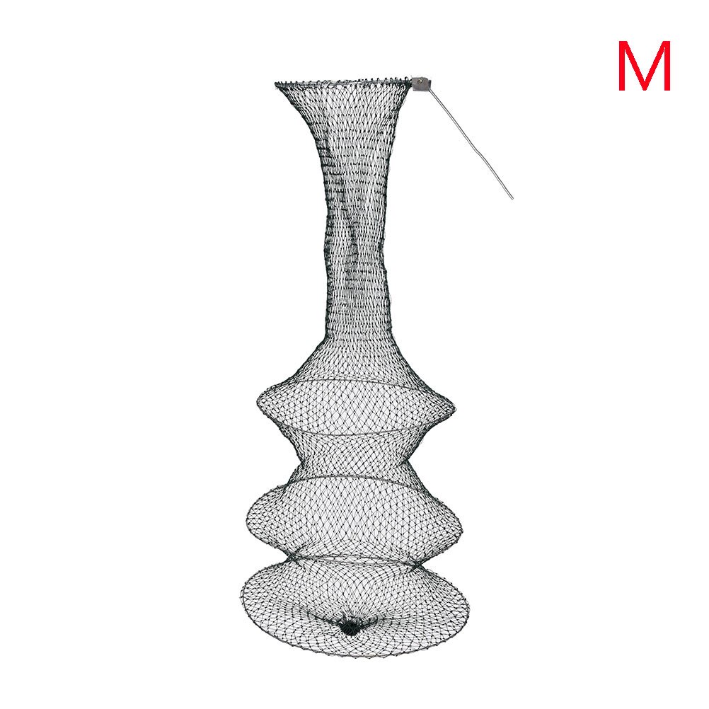 Cast Fish Net Fishing Landing Tackle Accessory Tool Folding Round Metal Frame Nylon Mesh Crab Crawdad Shrimp Minnow Bait Trap