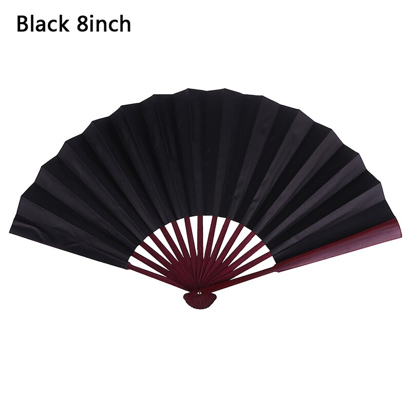Éventail chinois pliable en bambou de couleur unie, 1 pièce, fournitures de fête à domicile pour hommes/femmes: BKS