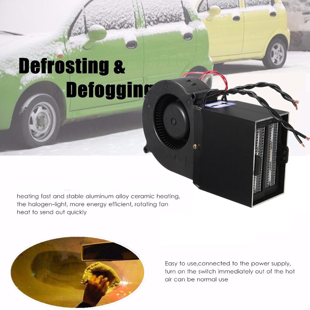 12V PTC 300W/500W Einstellbare Auto Heizlüfter Auto Keramik Automatische Thermostat Heizung Defroster Auto Zubehör